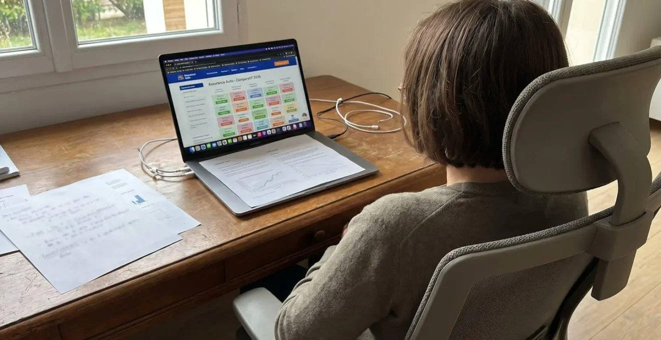 Personne de dos consultant des devis d